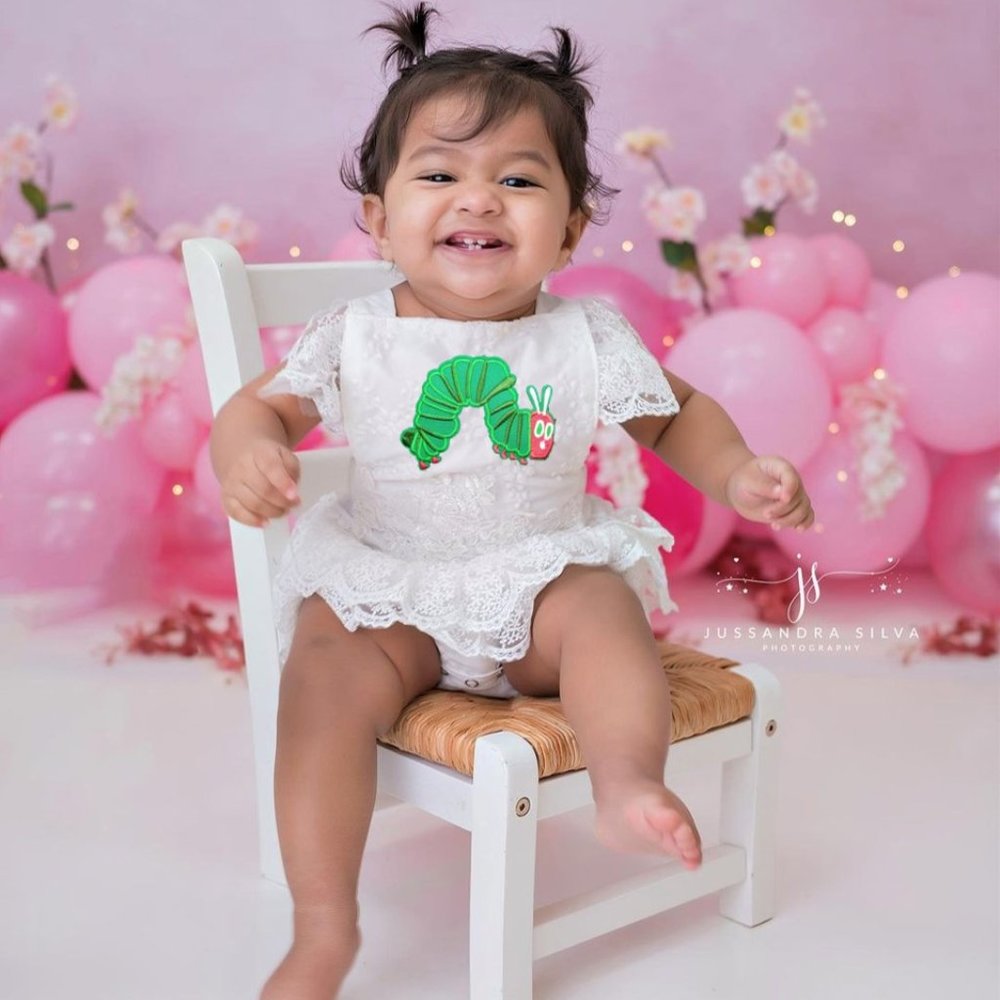 Hungry Caterpillar Romper Girl Birthday Outfit Clothes Bodysuit Smash Dress - Picture 4 of 7